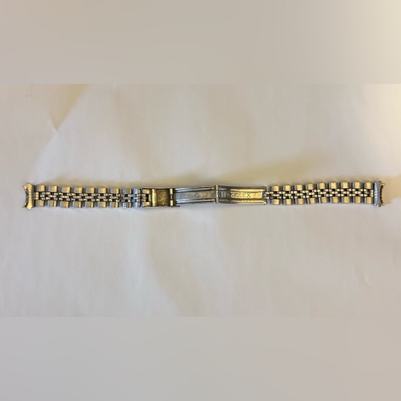 VINTAGE AUTHENTIC ROLEX 13MM SOLID OVAL LINK JUBILEE WATCH BAND W BIG LOGO - Picture 8 of 12